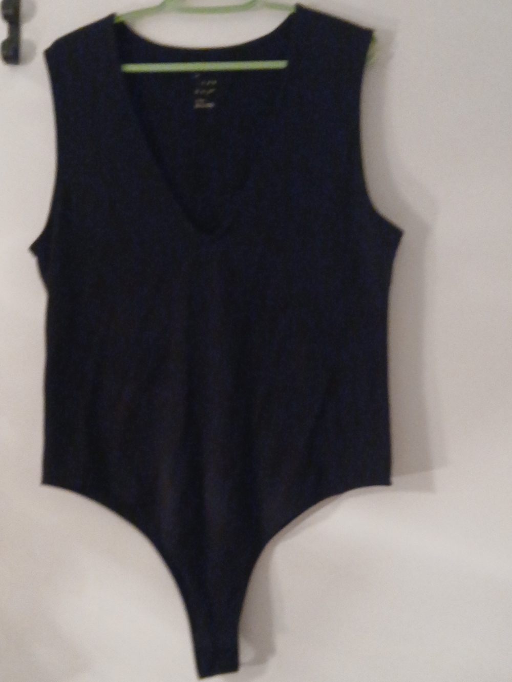 A New Day Black V-Neck Sleeveless Snap Crotch Bodysuit Bodice Dancewear